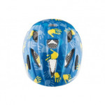 Detská cyklistická prilba modro žltá M 49-54 cm